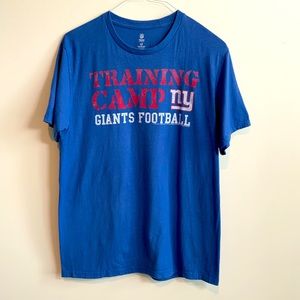 NY Giants N F L Team Apparel Training Camp T-Shirt Size L